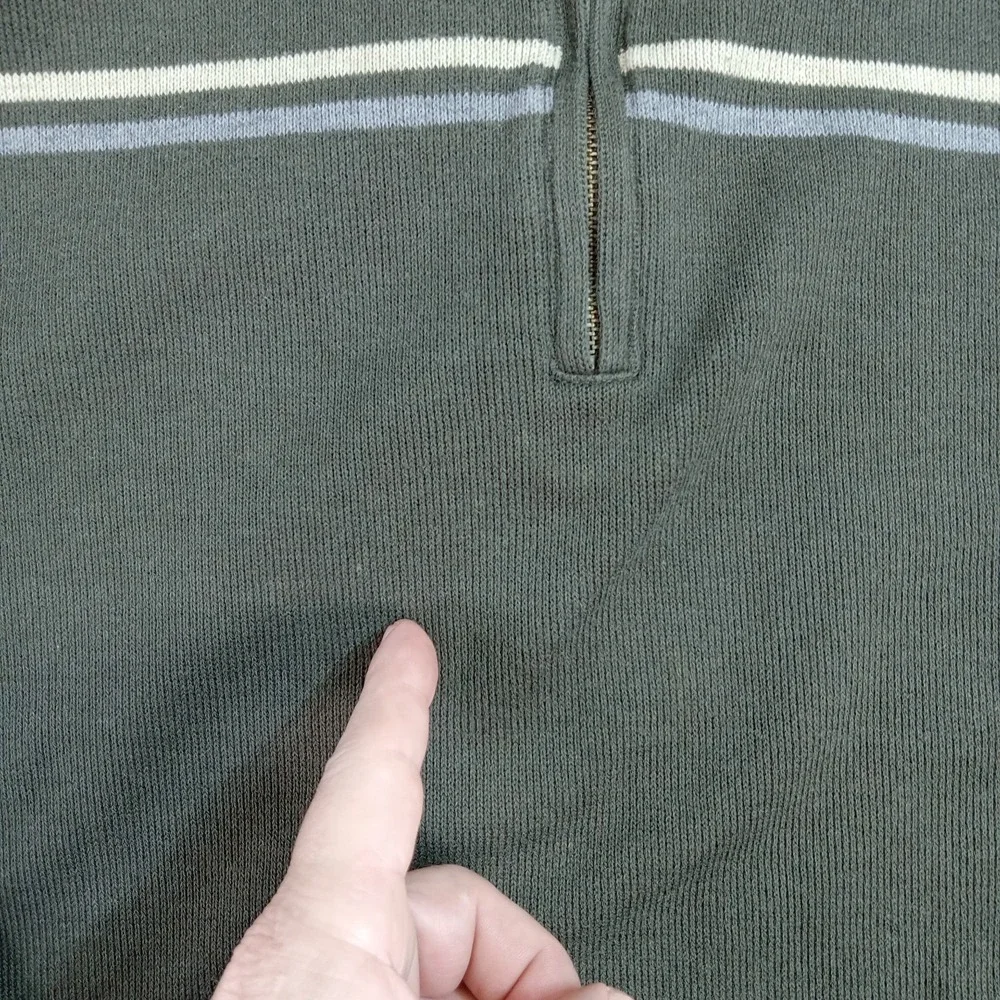 Banana Republic Mens XL Quarter Zip Pullover Sweater VTG Y2K Preppy Casual